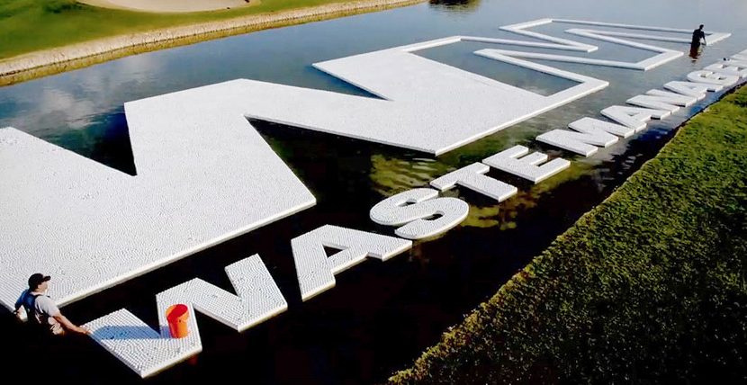 Watch 140,000 Golf Balls Become an Awesome Floating Logo