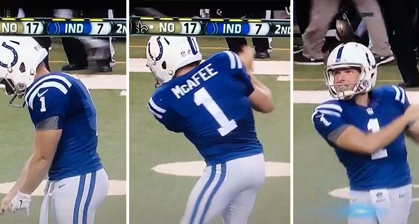 Colts Punter Breaks Out Golf Celebration After Booming Kick