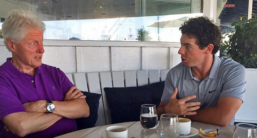 Rory McIlroy Breaks Bread With Bubba… Clinton That Is