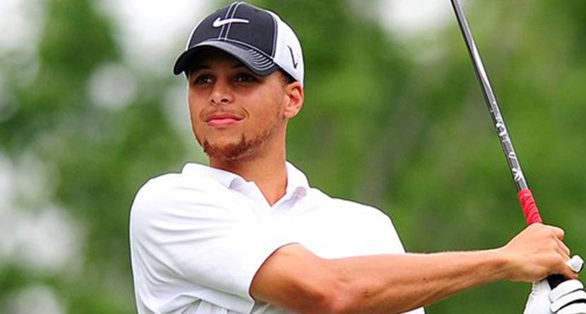 Stephen Curry, Andre Iguodala Play Augusta National