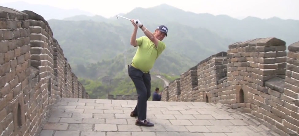 Miguel Angel Jimenez Plays From The Great Wall Of China