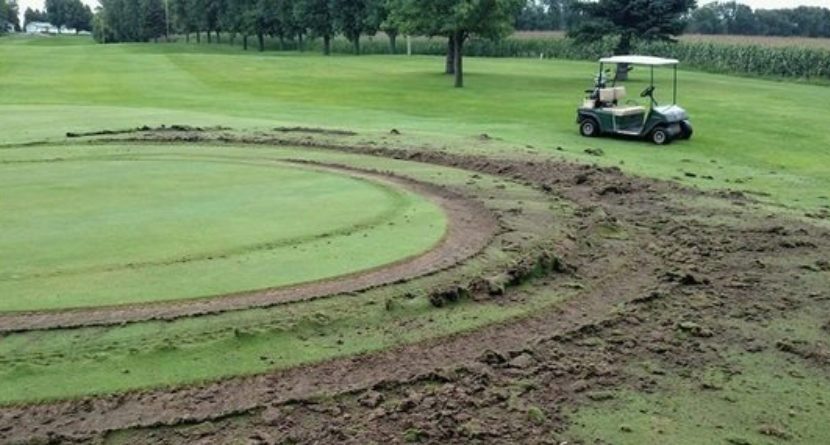 Vandals Do Donuts On Minnesota Golf Course