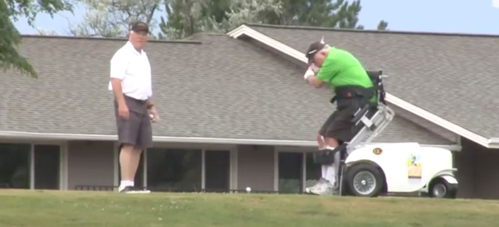 Machine Allows Paraplegic Man To Play Golf