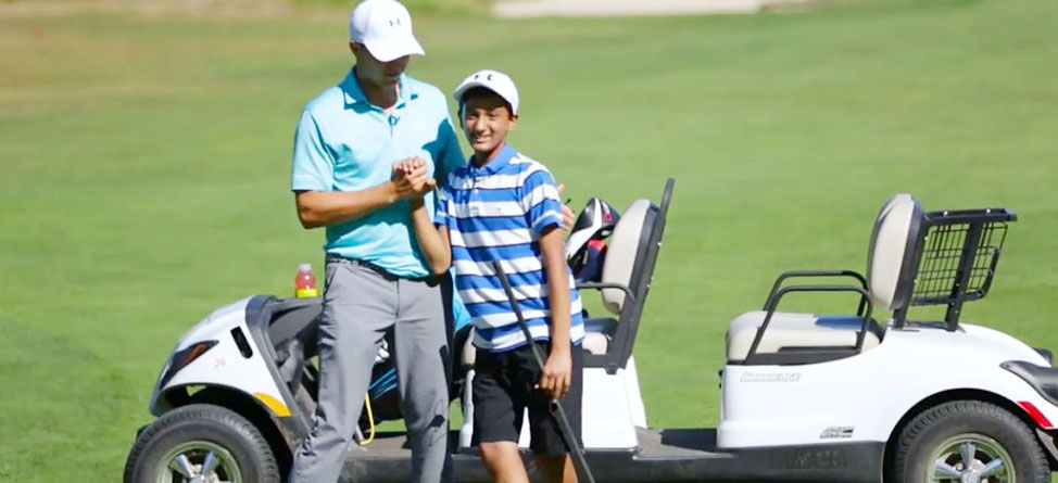 Spieth Takes On Spelling Bee Champion