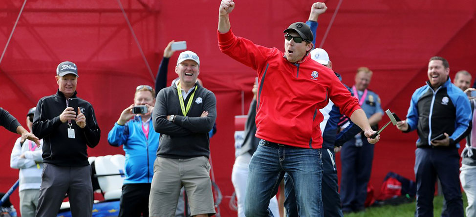 Fan Makes Biggest Putt In Ryder Cup (Practice) History