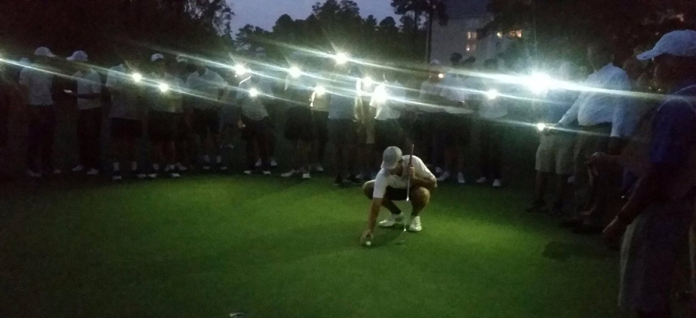 Watch: College Golfer Sinks Putt Under The Lights