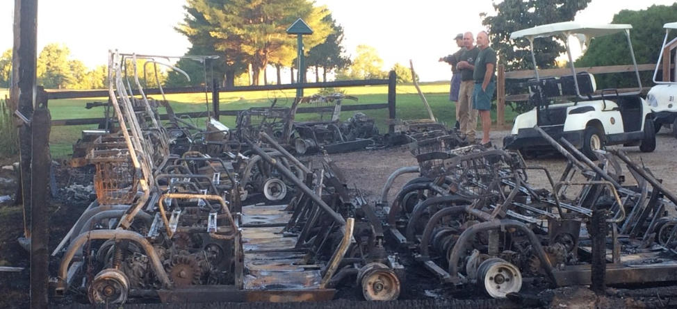 Golf Carts Destroyed In Suspicious Fire