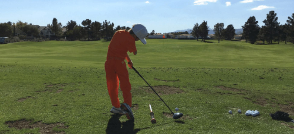 One-Armed Kid Hammers Ceremonial Tee Shot