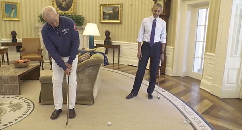 Bill Murray Schools Obama In An Oval Office Putting Contest