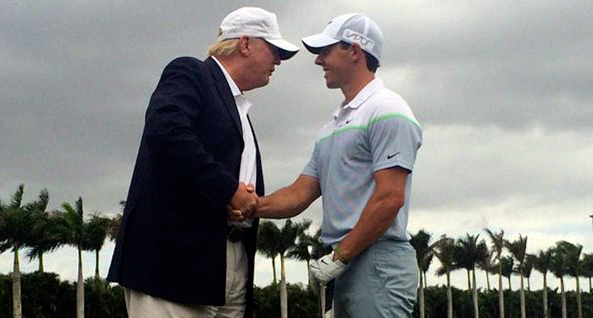 Rory Teed It Up With Donald Trump On Sunday