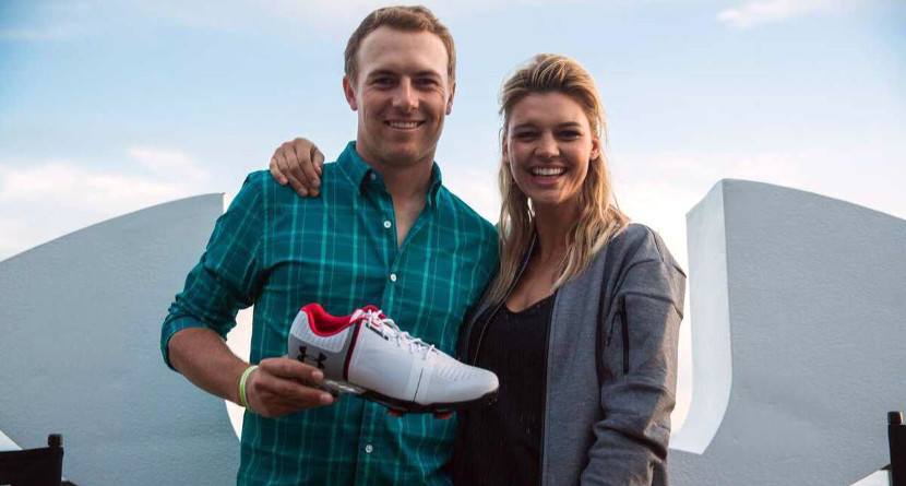 Spieth Does Q&A On His Own Shoe With A Model