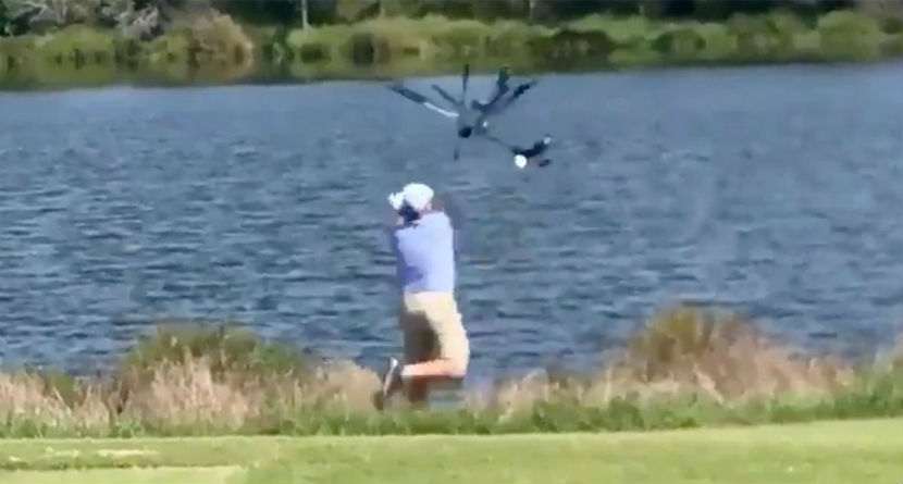 Watch: Frustrated Golfer Chucks Clubs in Water