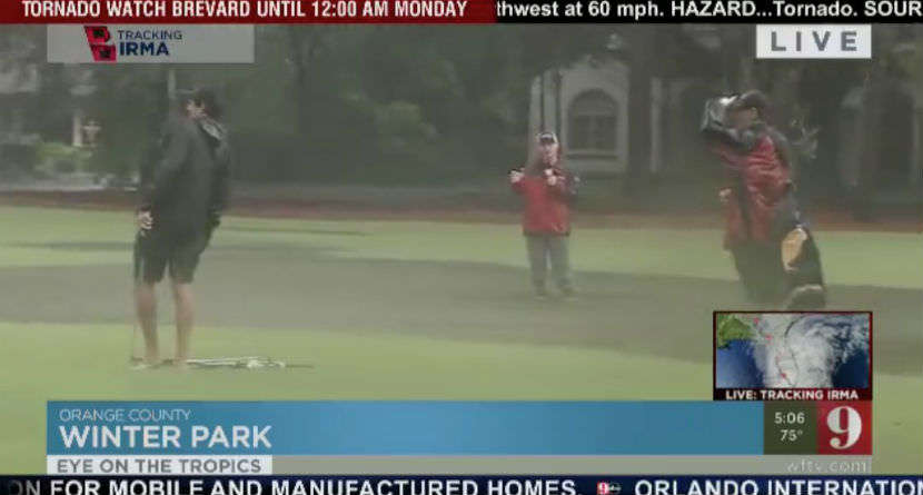 Golfers Play Through Live Hurricane News Update