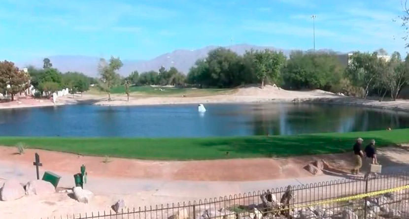 Plane Crash-Lands Into Vegas Golf Course Pond - SwingU Clubhouse
