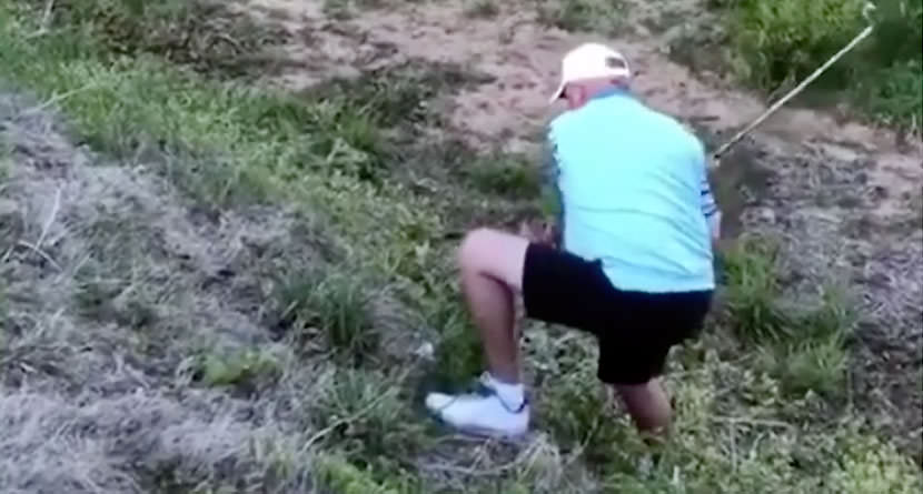 Golfer Goes From Bad Lie To Worse