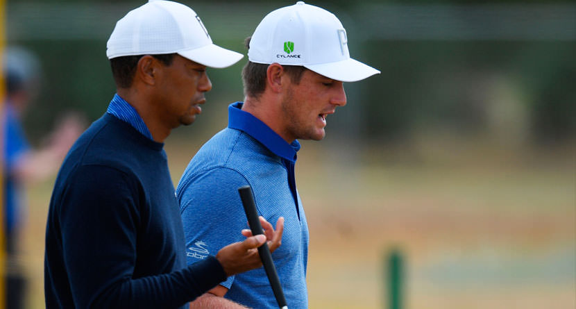 Bryson Gives Tiger Putting Lesson