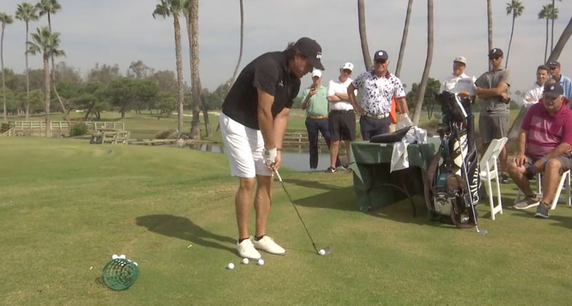 Mickelson Shares His Chipping Secrets At Charity Event