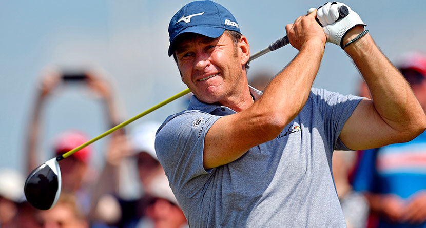 Faldo Offers Different Distance Solution