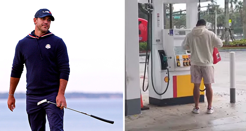 Brooks Koepka, Mired In A Major Slump, Literally Runs Out Of Gas