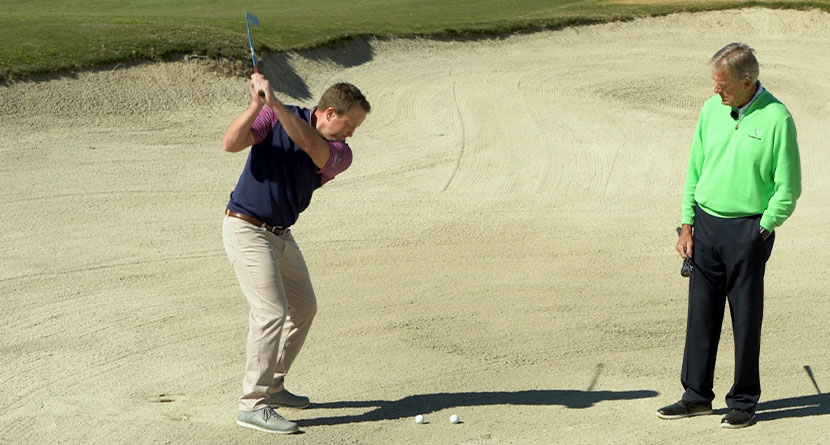 Pick Your Iron Shots Clean Out Of A Fairway Bunker