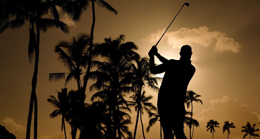 Stewart Cink hits from the 11th tee during the second round of the Sony Open golf event, Friday, Jan. 12, 2024, at Waialae Country Club in Honolulu. (AP Photo/Matt York)