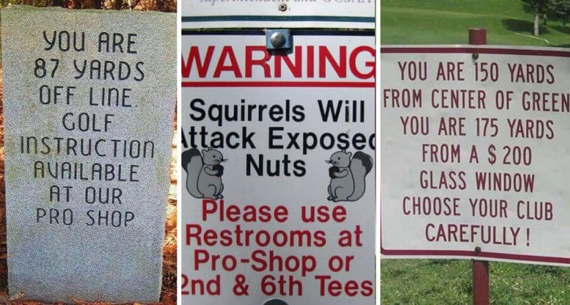 17 Funny Signs You’d Only See On A Golf Course