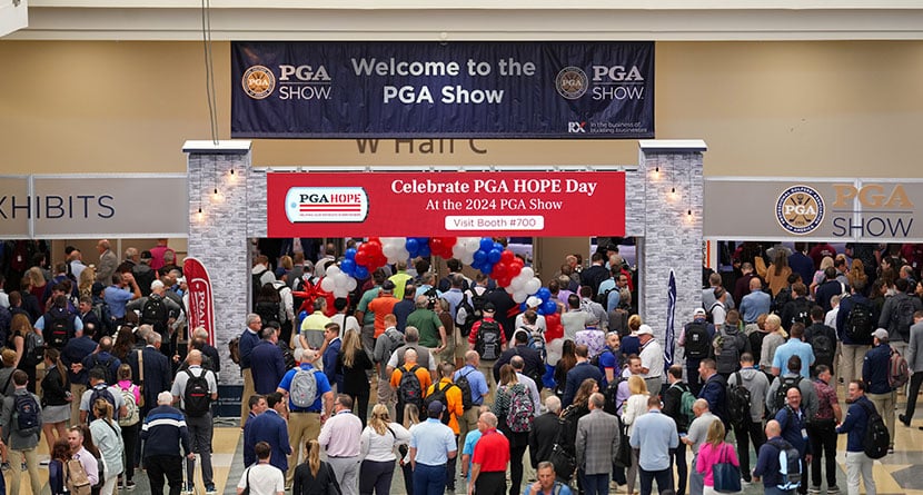 ORLANDO, FL - JANUARY 25: Celebrating PGA HOPE Day as guests enter during the PGA Show at Orange County Convention Center on Thursday, January 25, 2024 in Orlando, Florida. (Photo by Darren Carroll/PGA of America)