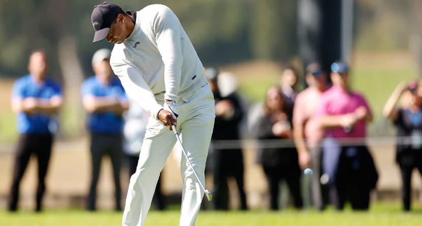 Look Away: Tiger Ends Return Round With Shank