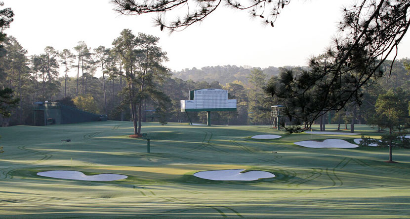 The green on the second hole is shown at Augusta National Golf Club, the site of the Masters golf tournament, Wednesday, March 31, 2010, in Augusta, Ga. (AP Photo/Rob Carr)