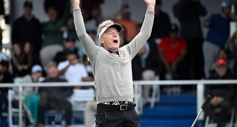 Tiger’s Son Makes The Ace. Bernhard Langer Makes The Winning Putt In Playoff Over Woods At PNC