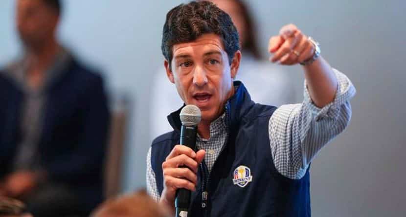 In this image provided by the LPGA, Kraig Kessler, shown here in his role as chief operating officer at the PGA of America, was selected Wednesday, May 22, 2025, as the 10th commissioner of the LPGA. (LGPA via AP)