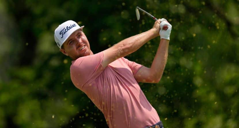 Ryan Gerard tees off on the 13th hole during the first round of the U.S. Open golf tournament at Oakmont Country Club Thursday, June 12, 2025, in Oakmont, Pa. (AP Photo/Carolyn Kaster)