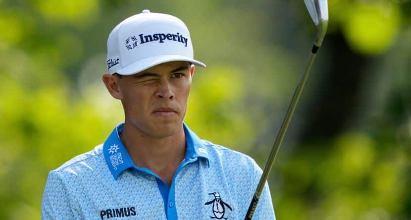 Johnny Keefer prepares to tee off on the 13th hole during the first round of the U.S. Open golf tournament at Oakmont Country Club Thursday, June 12, 2025, in Oakmont, Pa. (AP Photo/Carolyn Kaster)