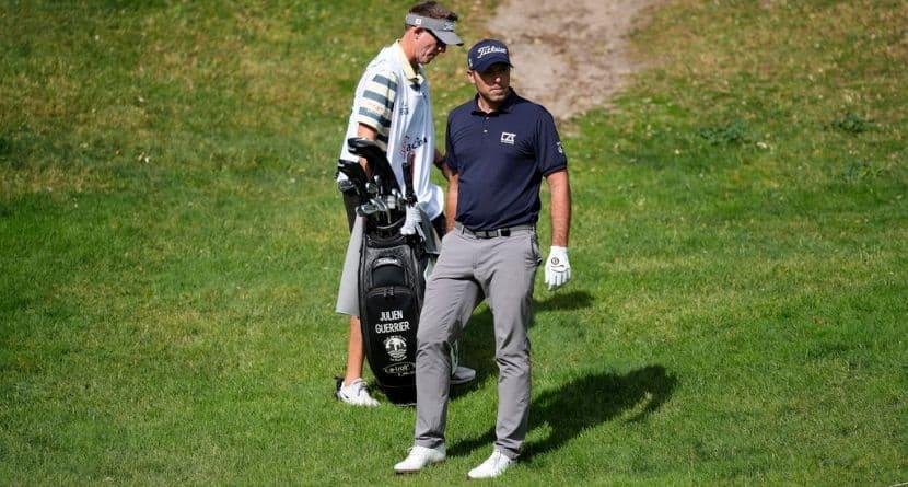 Jordan GUMBERG of United States during the Acciona Open Espana 2024, golf DP World Tour in Spain, celebrated at Club de Campo of Madrid on September 26, 2024, in Madrid, Spain. AFP7 26/09/2024 (Europa Press via AP)
