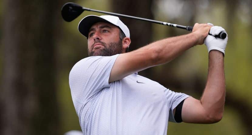 Scottie Scheffler Struggles Off The Tee And Spends Time In The Rain At The Players Championship