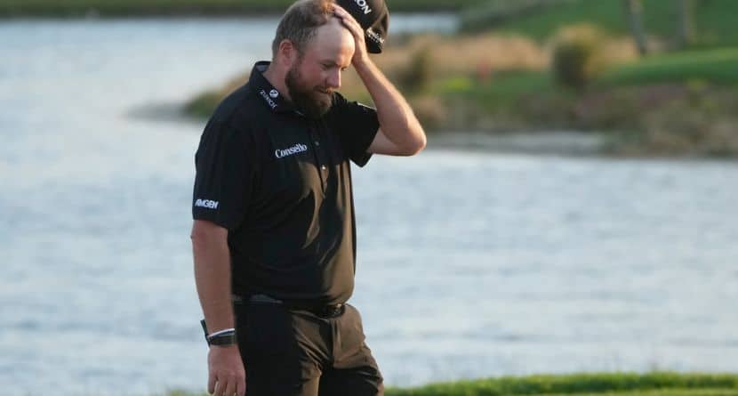 Shane Lowry of Ireland walks off the 18th green during the final round of the Cognizant Classic golf tournament, Sunday, March 1, 2026, in Palm Beach Gardens, Fla. (AP Photo/Marta Lavandier)