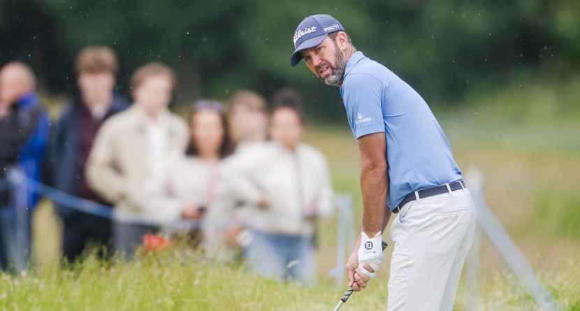 AMSTERDAM, NETHERLANDS - JUNE 06: Scott Jamieson of Scotland plays his second shot from the fairway of the 16th hole during the third round of the KLM Open at The International on June 6, 2026 in Amsterdam, Netherlands. Credit: Andy Astfalck/NurPhoto Photo by: Andy Astfalck/picture-alliance/dpa/AP Images